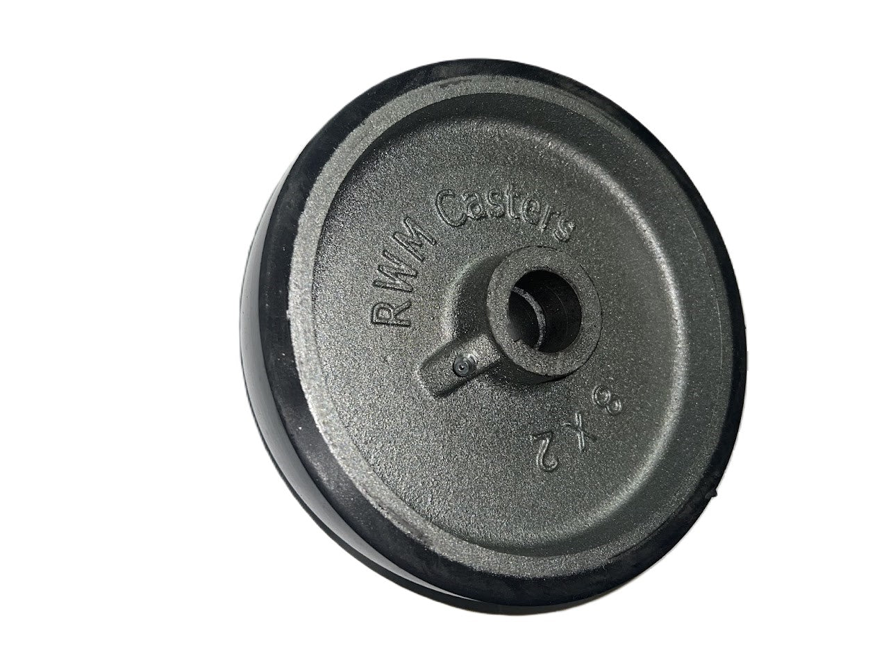 CASTER, H.D., 8" X 2" X 1-3/16 ID, BROACHED, 2000#