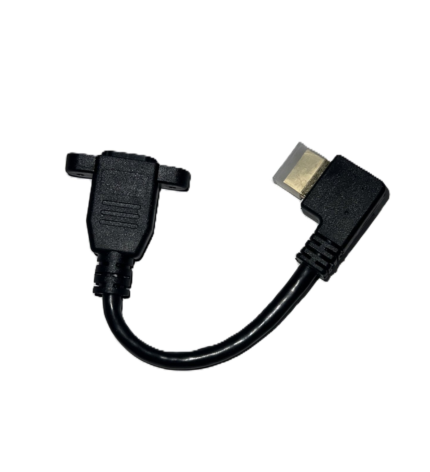 CABLE, HDMI w/ PANEL MOUNT, 6" LONG, M-F, RH