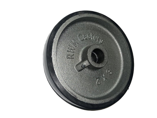 CASTER, H.D., 8" X 2" X 1-3/16 ID, BROACHED, 2000#