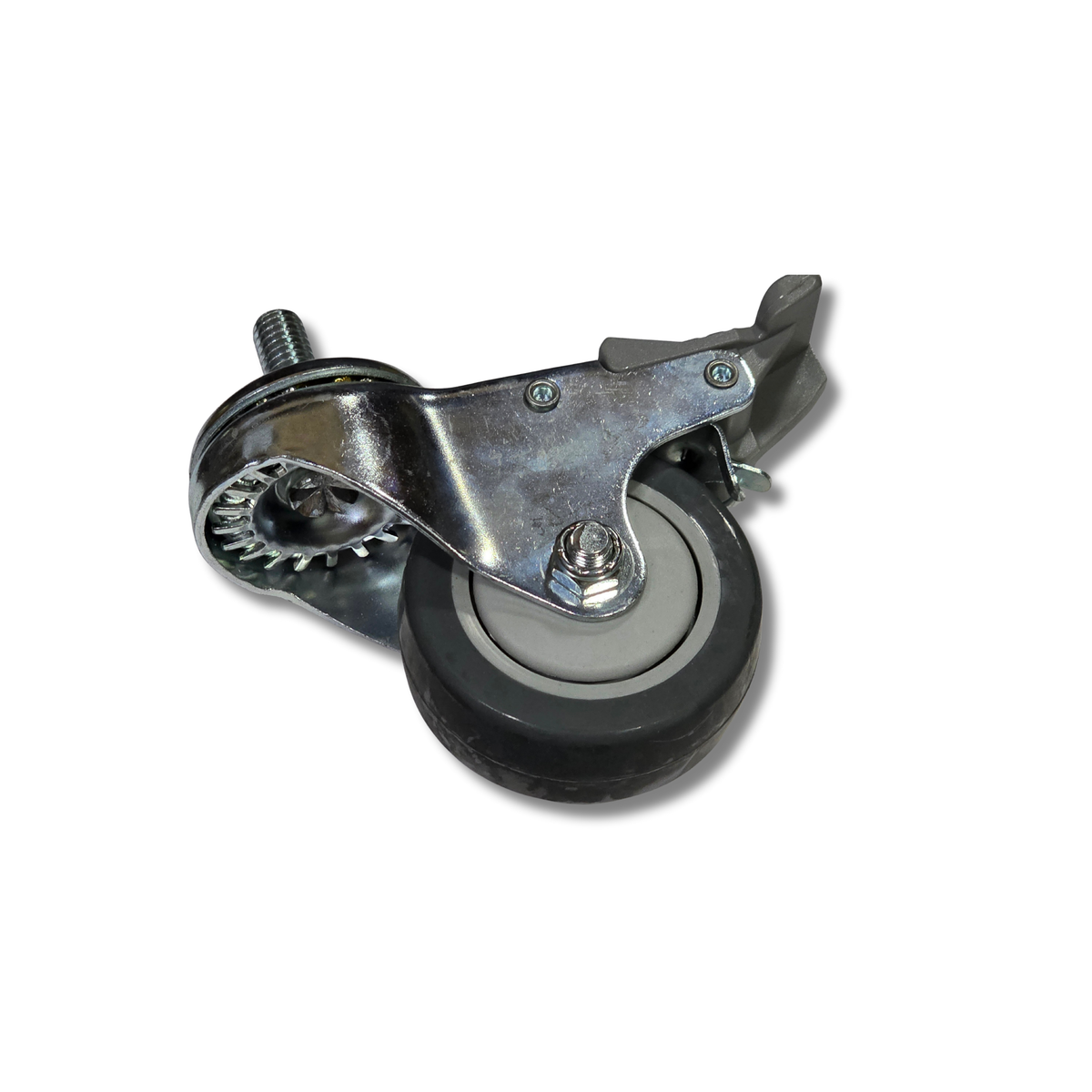 CASTER, LOCKING, W/ BRAKE (1/2"-12 THREAD)