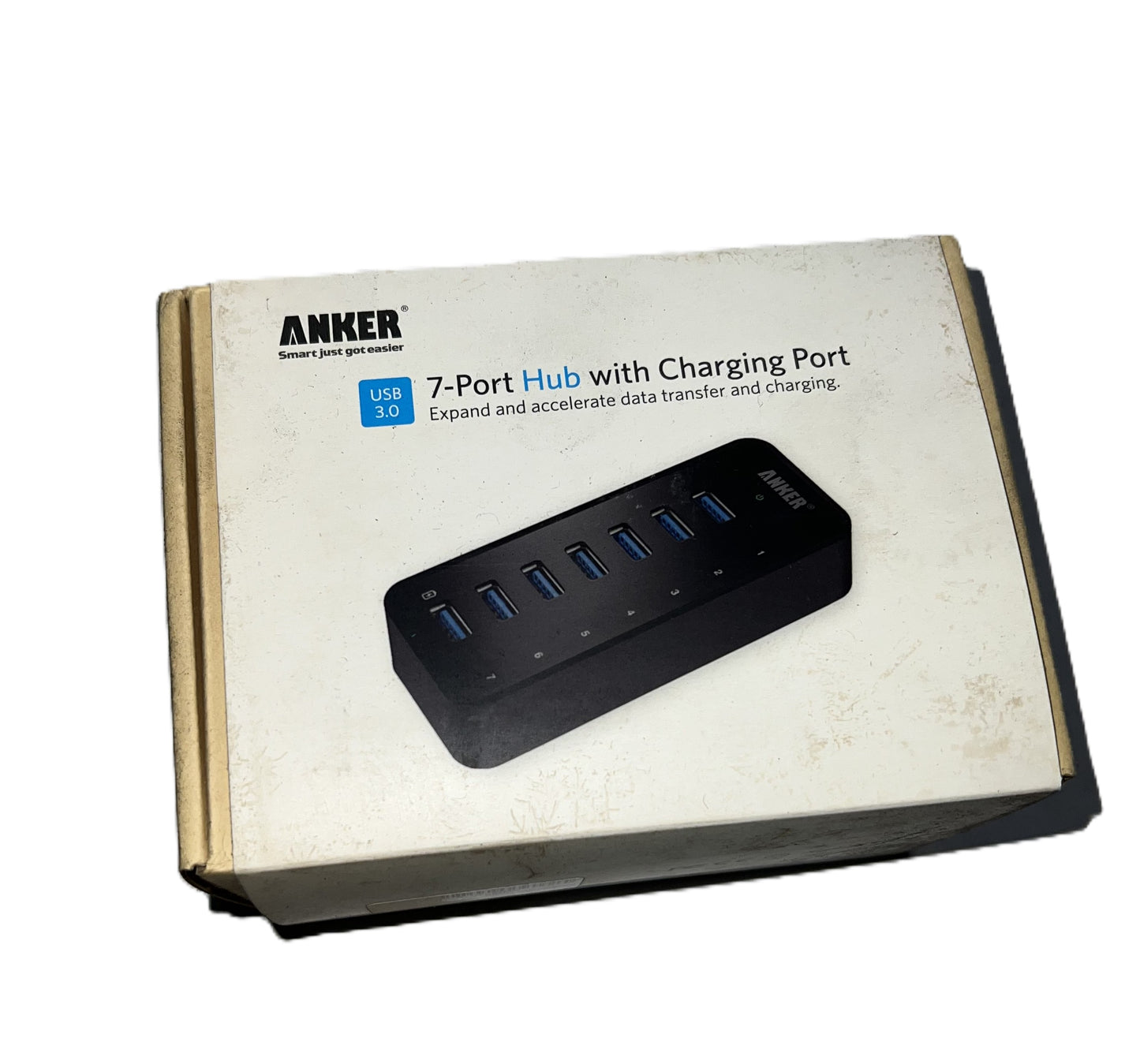 HUB, USB 3.0 7-PORT HUB W/ 3A POWER, BLACK